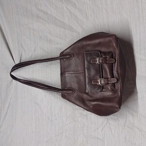 Gianni Bernini genuine leather purse brown shoulder bag